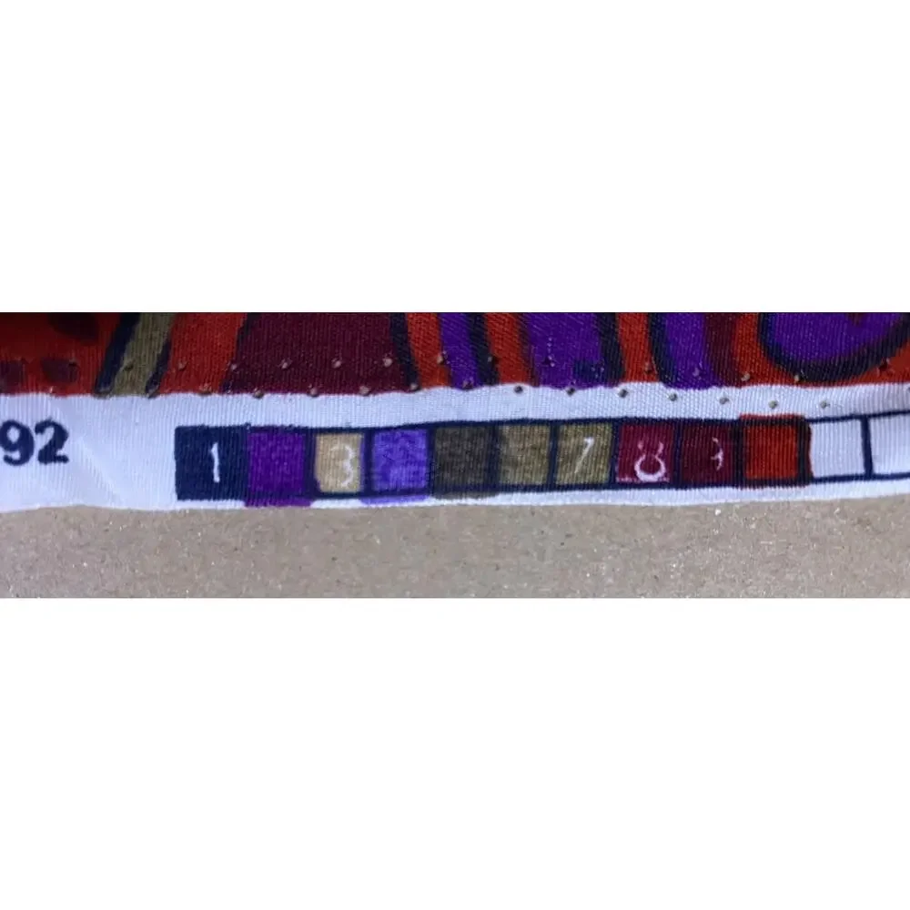 Vintage Jersey Knit Fabric Abstract Floral Jewel Tones 56